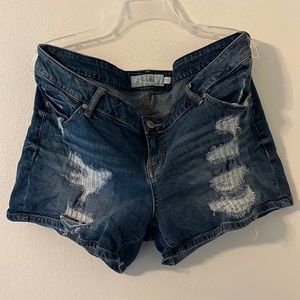 Distressed Jean Shorts
